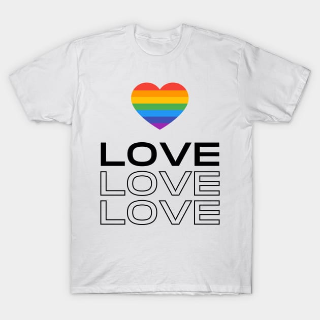 Rainbow pride love winds LGBTQ ally T-Shirt by CameltStudio